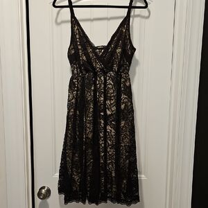 torrid Black Lace Dress with Nude Lining